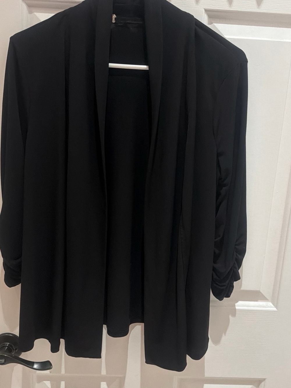 Black Stretch Fabric Top - 95% Polyester 5% Spandex